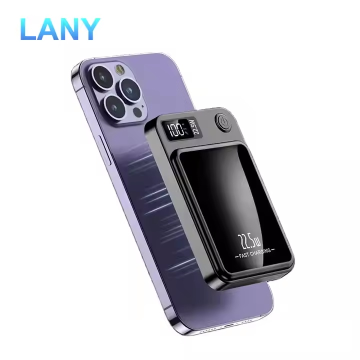 Customize 5000mAh Magnetic Power Bank 15W Wireless Charger PD20W Fast Charging Slim External Battery