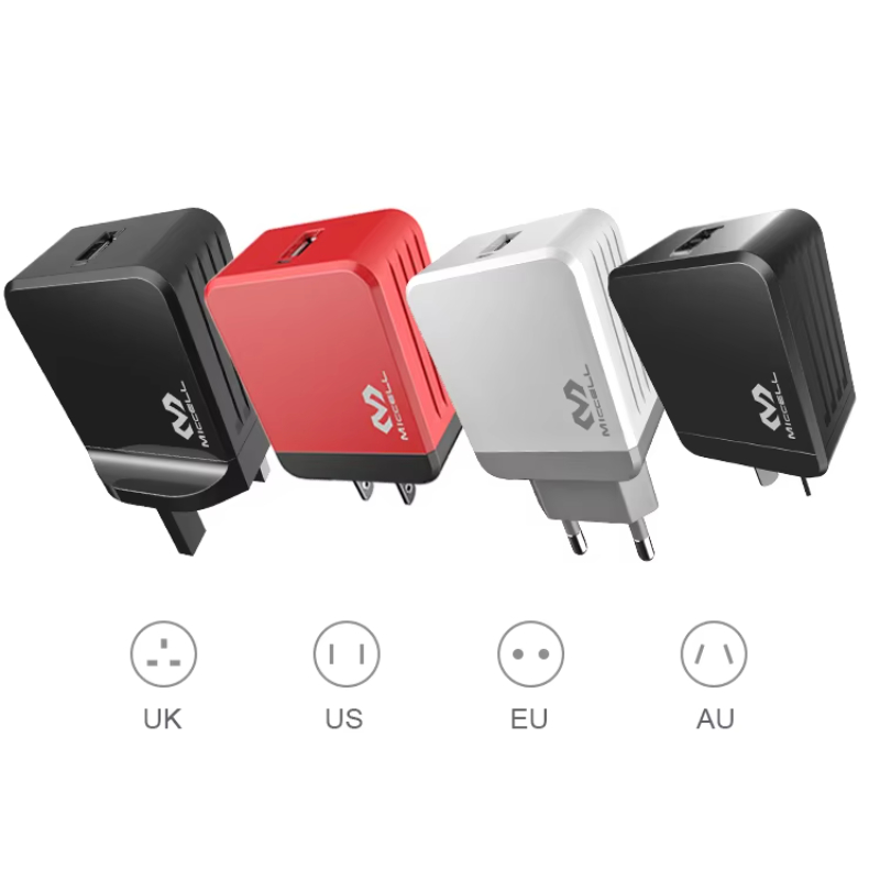 Portable mobile phone charger micro quick charge super fast 3.0 USB wall charger for android