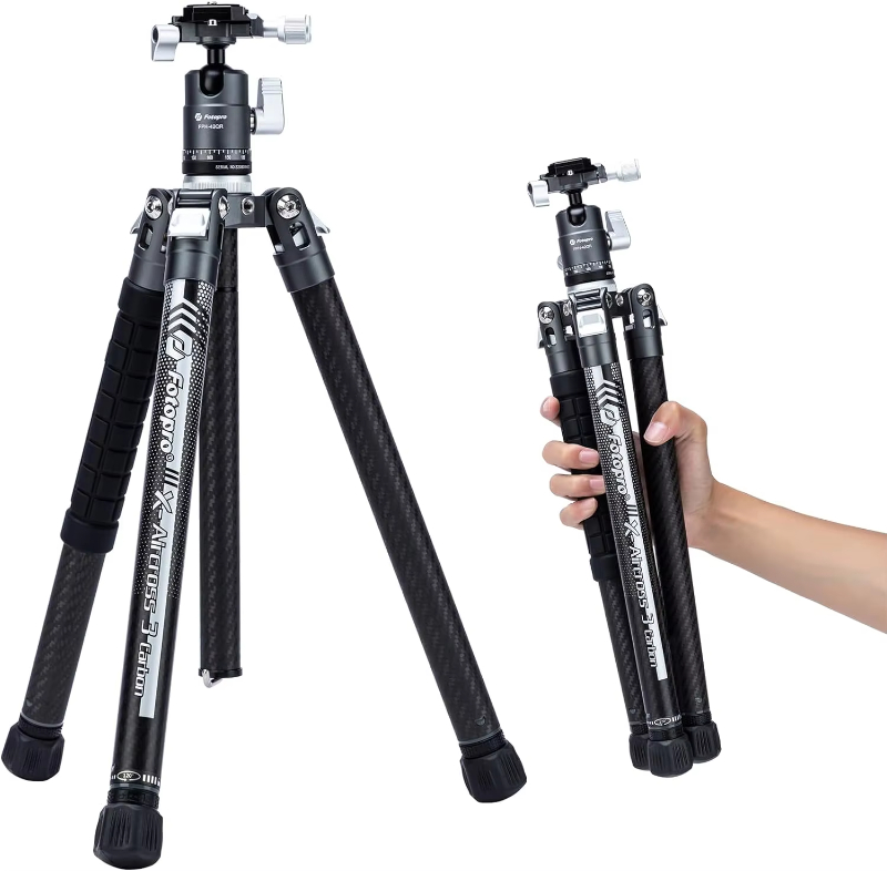 Ultra Light Professional Carbon Fiber Tripod for Camera DSLR X-Aircross 3 Fotopro 62 Inch Lightweight Travel Camera Tripod
