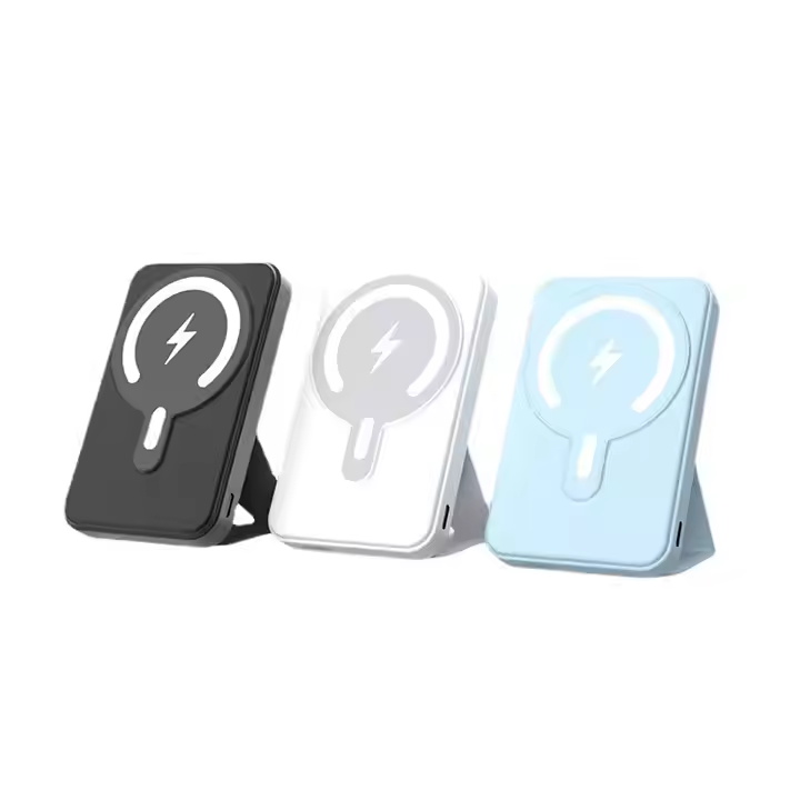 Wireless Charger USB-C PD Fast Charge Cellphone Holder Portable Magnetic Power Bank for Apple