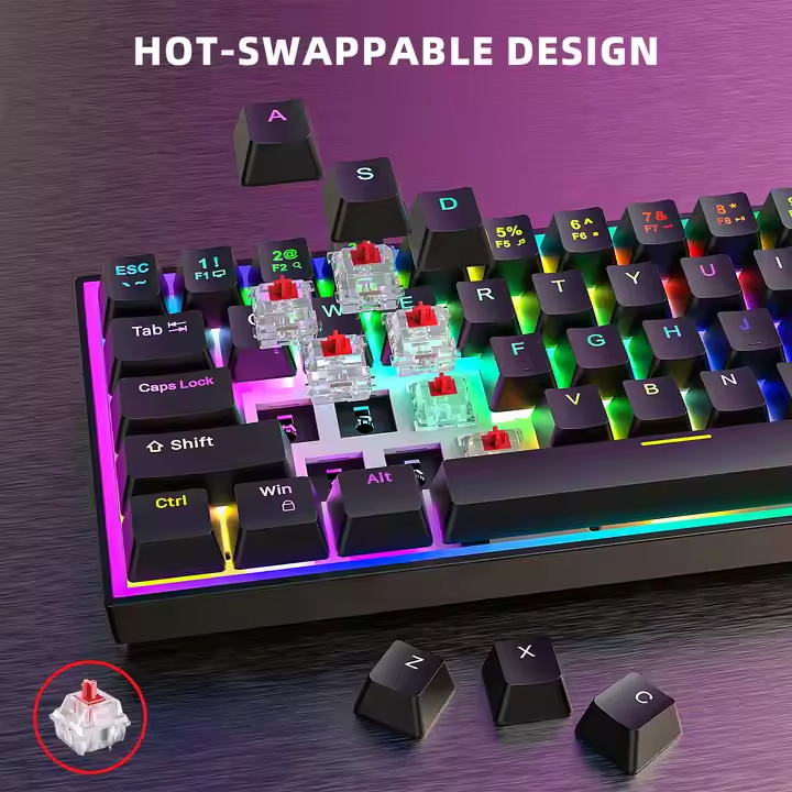 Rapid Trigger Magnetic Switch Mechanical Keyboard Hall Effect RGB PBT Keycaps 68 Key Layout 8k Hz Polling Rate Gaming Keyboards