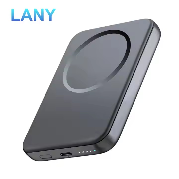 LANY Fast Charging Mobile Portable 5000mah Power bank Magnetic Wireless Power Bank for Universal Smart Phone