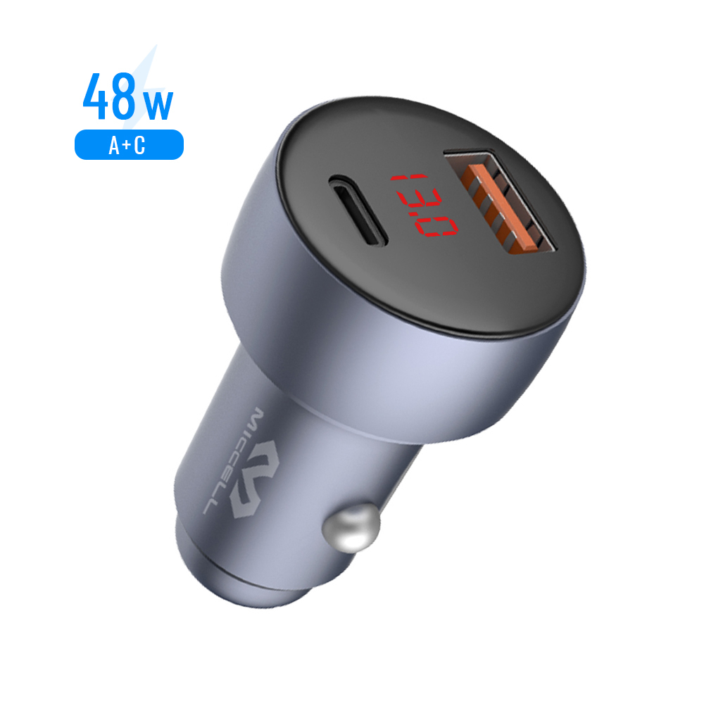 veaqee PD 48W charging usb type c fast charger Aluminum alloy car charger PD 480W QC3.0 usb c car charger