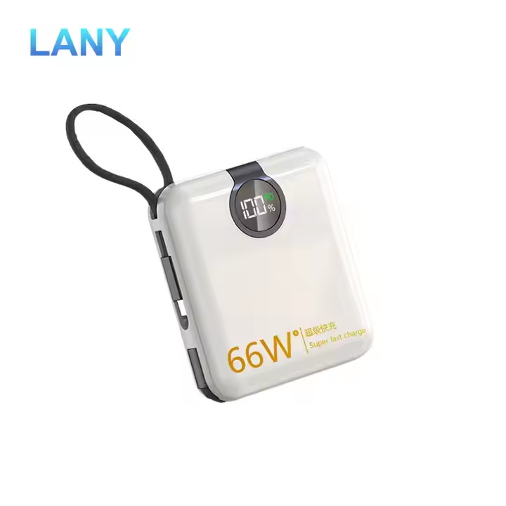 LANY 10000Mah Ultra Slim Power Bank With Led Digital Display Travel Phone Power Banks Dual USB Fast Portable Charger
