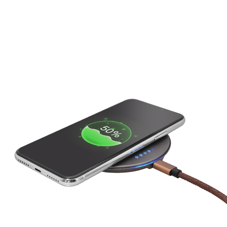 Wholesale smartphone metal wireless charger For iPhone X 8 8Plus Mobile Wireless Charger Pad For Samsung Galaxy