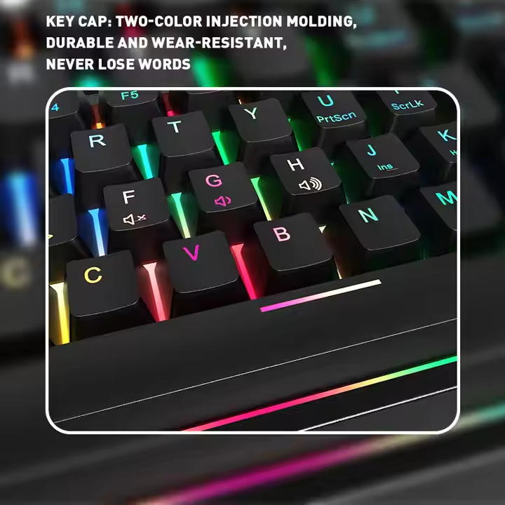 RGB Bluetooth Tri-Mode Brown Switch Gaming Keyboard 61 Keys 60 Percent Wireless Mechanical Keyboard for PC Gamer Laptop Computer