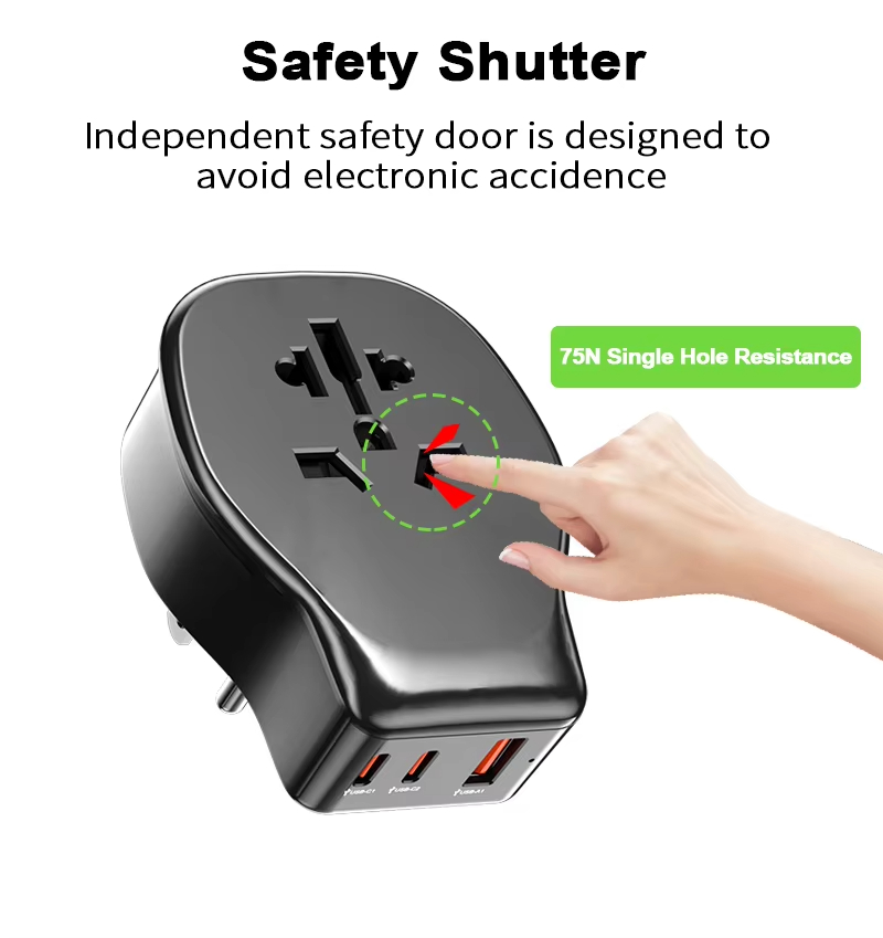 Worldplug 20W Fast Charge USB Wall Charger Adapter Small Electric Power Socket Plug US 3 Pin Travel Adaptor