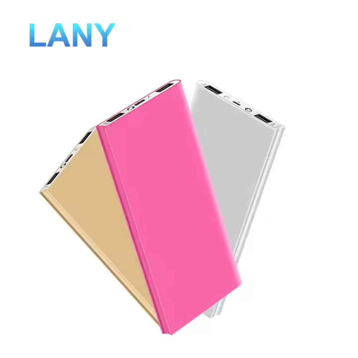 LANY Power Bank Custom Logo Ultra Thin Portable Power Bank 20000mah Battery Charger For Gift Smart Phone Power Bank