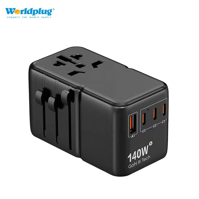 Worldplug 140W Super Fast Charger Adapter Universal Travel Plug Adapte for Laptop Mobile Phone