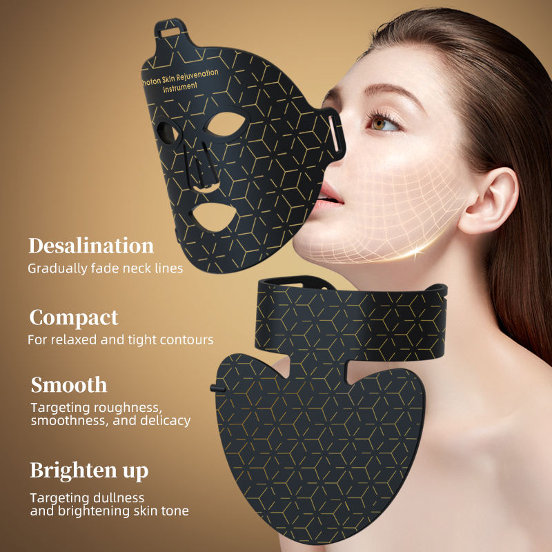 Wholesale Oem Odm Custom Logo 994 Led Lights 8 Colors Face Led Facial Infrared Pdt Red Blue Light Therapy Mask With Neck Care