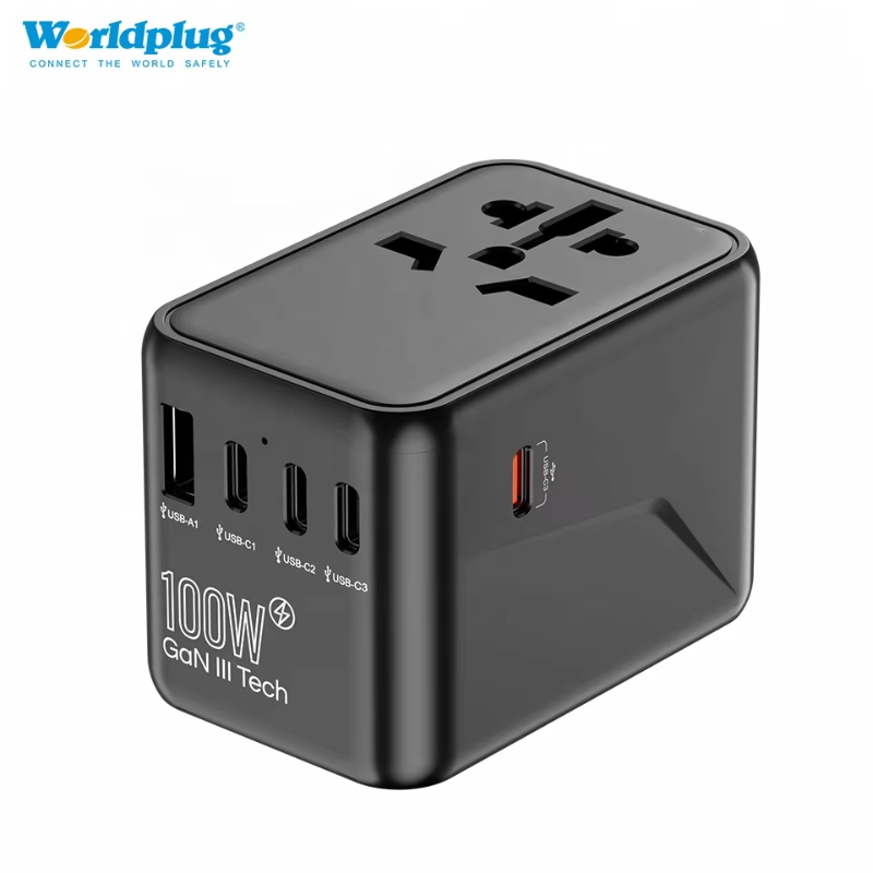 Worldplug CE FCC ROHS 100W Fast Charging Universal Plug Adaptor International Travel Power Charger Adapter