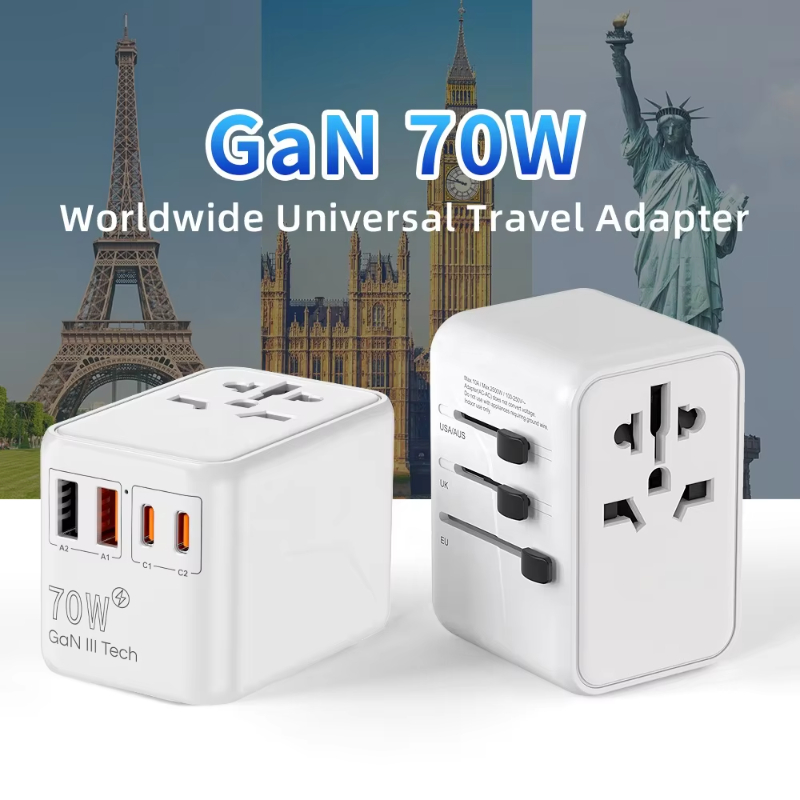 Worldplug Customize Electrical Plug Socket Universal Travel Adapter GaN International Charger
