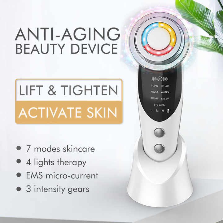New Beauty 2024 7 in 1 Face Lifting Device Skin Rejuvenation Facial Massage Photon Light Therapy Anti Aging Beauty Machine