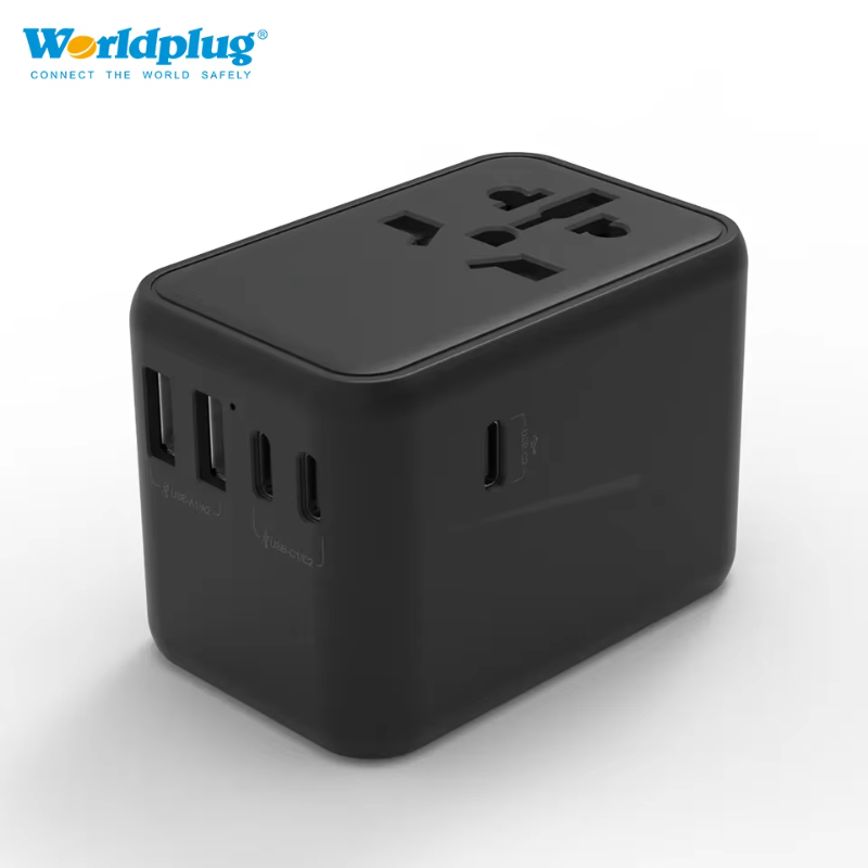 Worldplug GaN 65W PD Quick Charge International Travel Adapter Multi Plug Socket Universal Travel Adaptor