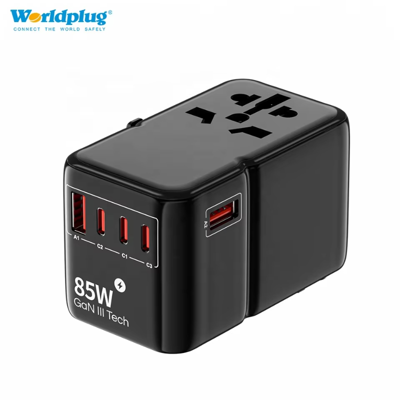 Worldplug International Adaptor Charger GaN Fast Charging Universal Travel Adapters with USB