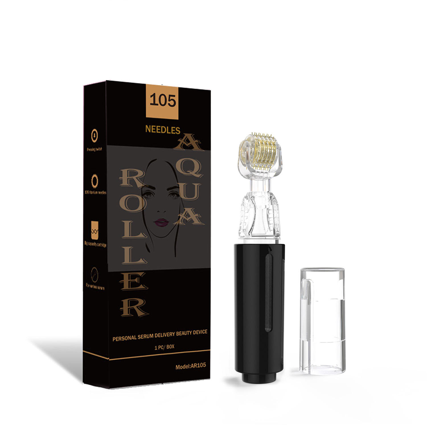 Micro Infusion System Beauty Tool Lip Plumper Face Brow Hair Scalp Microneedle Roller Serum Applicator Wrinkle Remover Skin Care