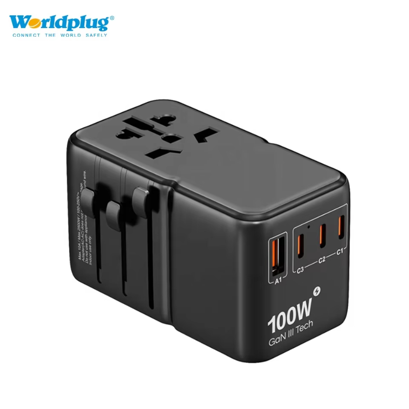 Worldplug International Travel Adaptor Grounding World All in One Plug Travel Adapters Wall Charger with USB