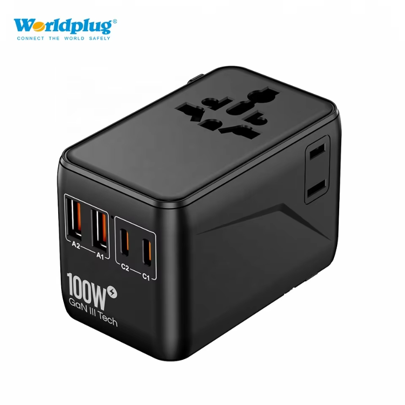 Worldplug International Travel Power Adaptor Grounding World Plug Universal Travel Adapters USB Wall Charger with CB_CE
