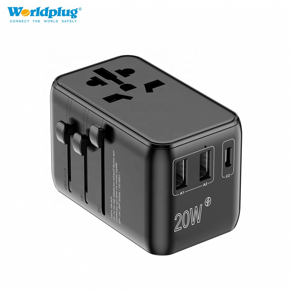 Worldplug New Model 140W Super Fast Charger Worldwide Travel Adaptor Multi Plug Power Universal Travel Adapters