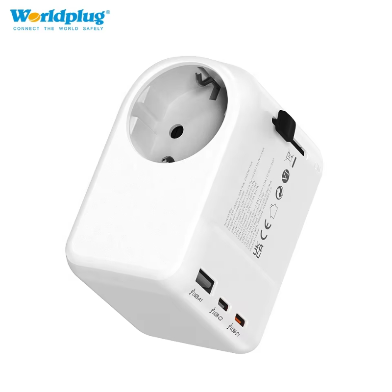 Worldplug PD 35W Type-C Cable International Fast Charger Wall Power Adaptor Universal Travel Plug AdapterWorldplug PD 35W Type-C