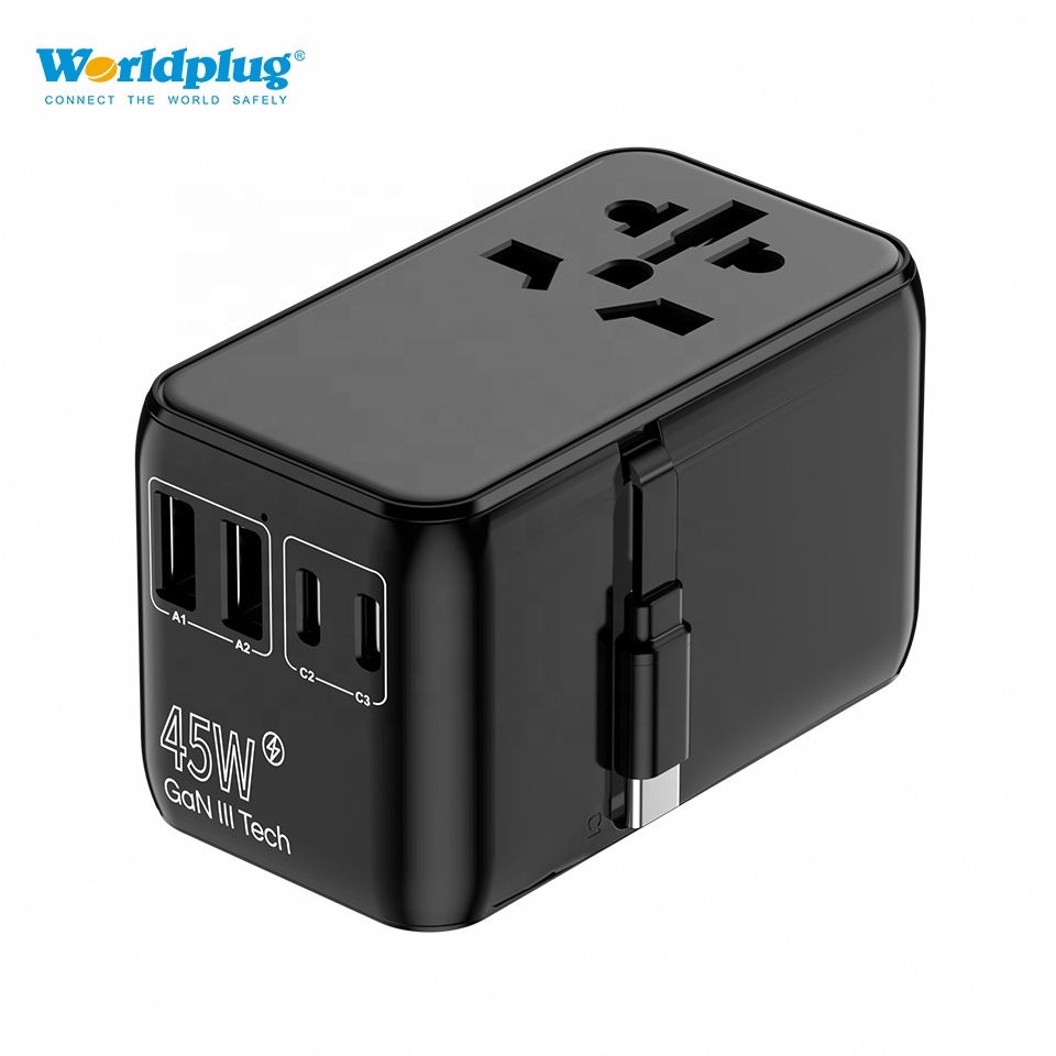 Worldplug pd fast charger extension wall socket power plug adaptor Type F european travel plug adapter