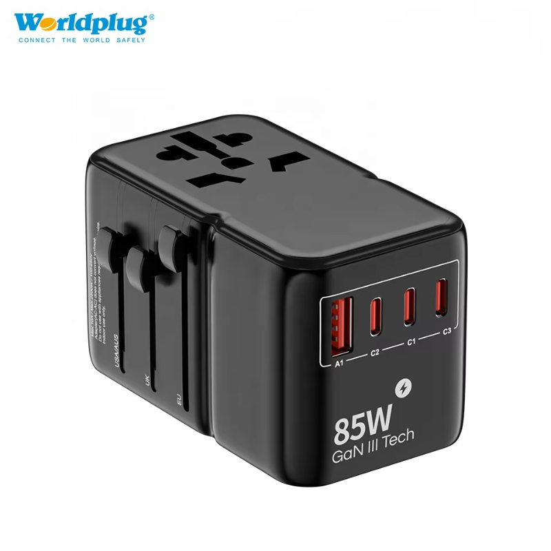 Worldplug PD QC 25W Fast Charge World Travel Plug Adapter Universal Travel Charger Adapter with 2C1A Ports
