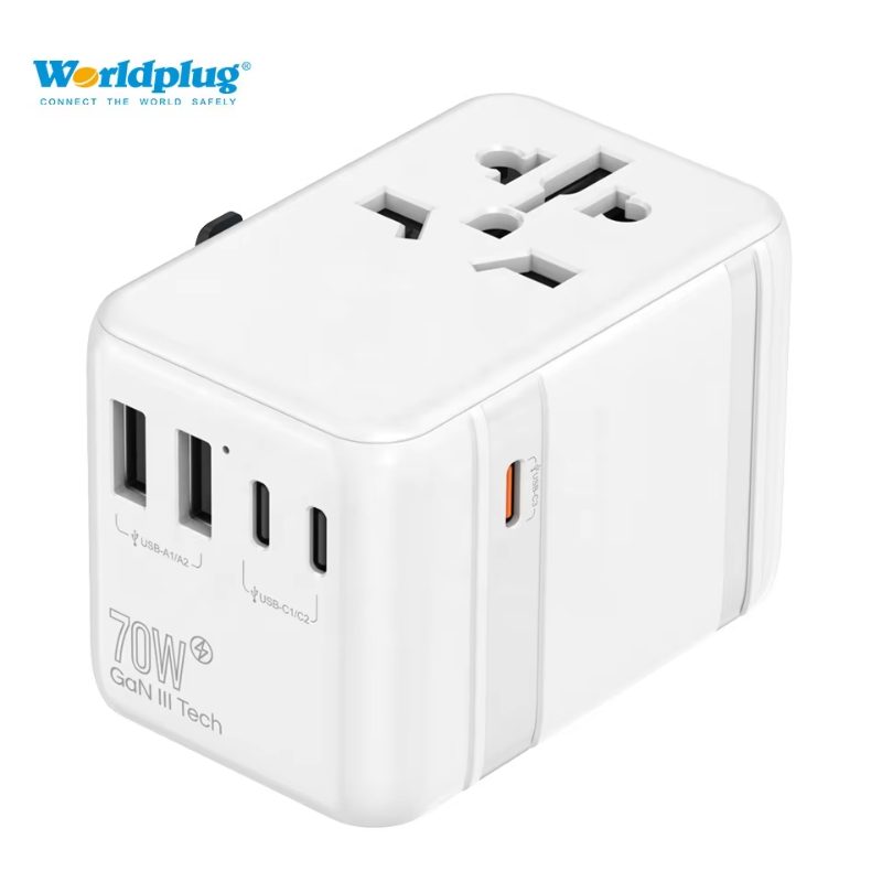 Worldplug universal worldwide wall socket power adaptor usb mobile phone laptop travel charger adapter