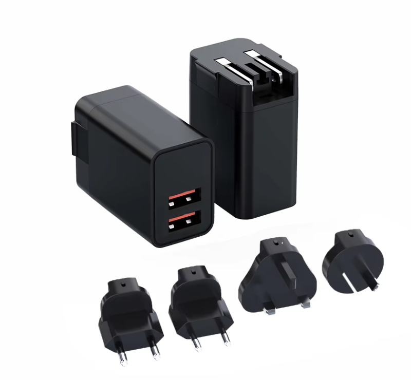 Interchangeable Super Fast PD 20W USB A+C, CB_SAA_CCC_CE_FCC_PSE_UL Charger with US,UK,EU,AU Plug For Phone, Smart Watch