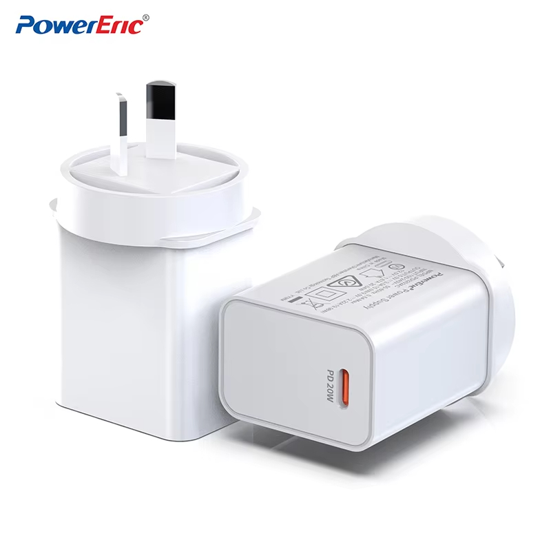 PD Fast 20W Type-C Wall Charger AU Plug Fast 5V_3A 9V_3A 12V_2.5A 15V_2A OCP OVP Protection USB Mobile Phone Adapters