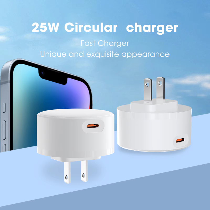 Quick fast charger PD 25W USB A & Type C, CE_FCC_LVD_ETL_SAA_UKCA Charger with US,UK,EU,AU Plug For iPhone, Smart Watch