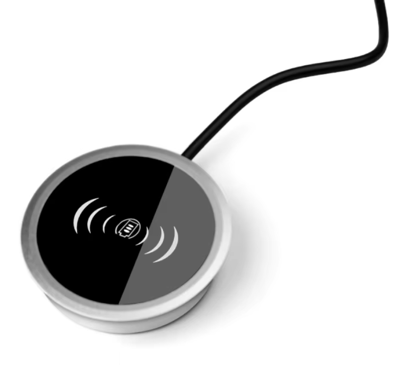 10W Fast Desk Wireless Charger Desktop Grommet Conference Table Hole Pad Compatible For iPhone X_8 Plus