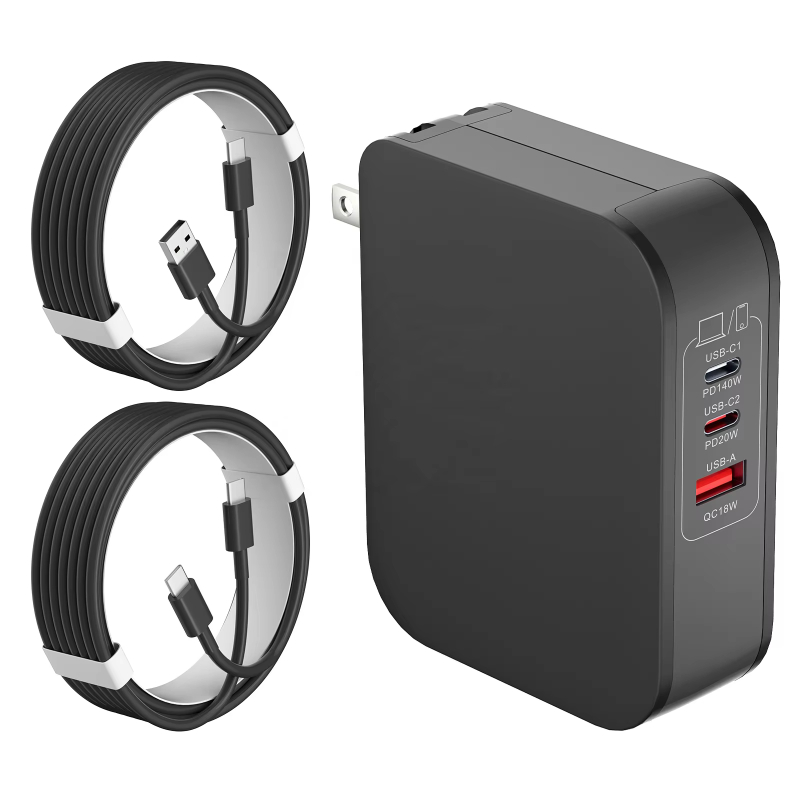 160W USB C Fast Charger 3Port QC+PD Power Adapter for MacBook Pro Air 16 15 14 13 inch for iPhone and All USB C Device