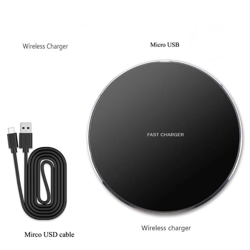 CE FCC ROHS Ultrathin 10W Fast Wireless Charger Certified Aluminum Alloy Smart Phone Charger