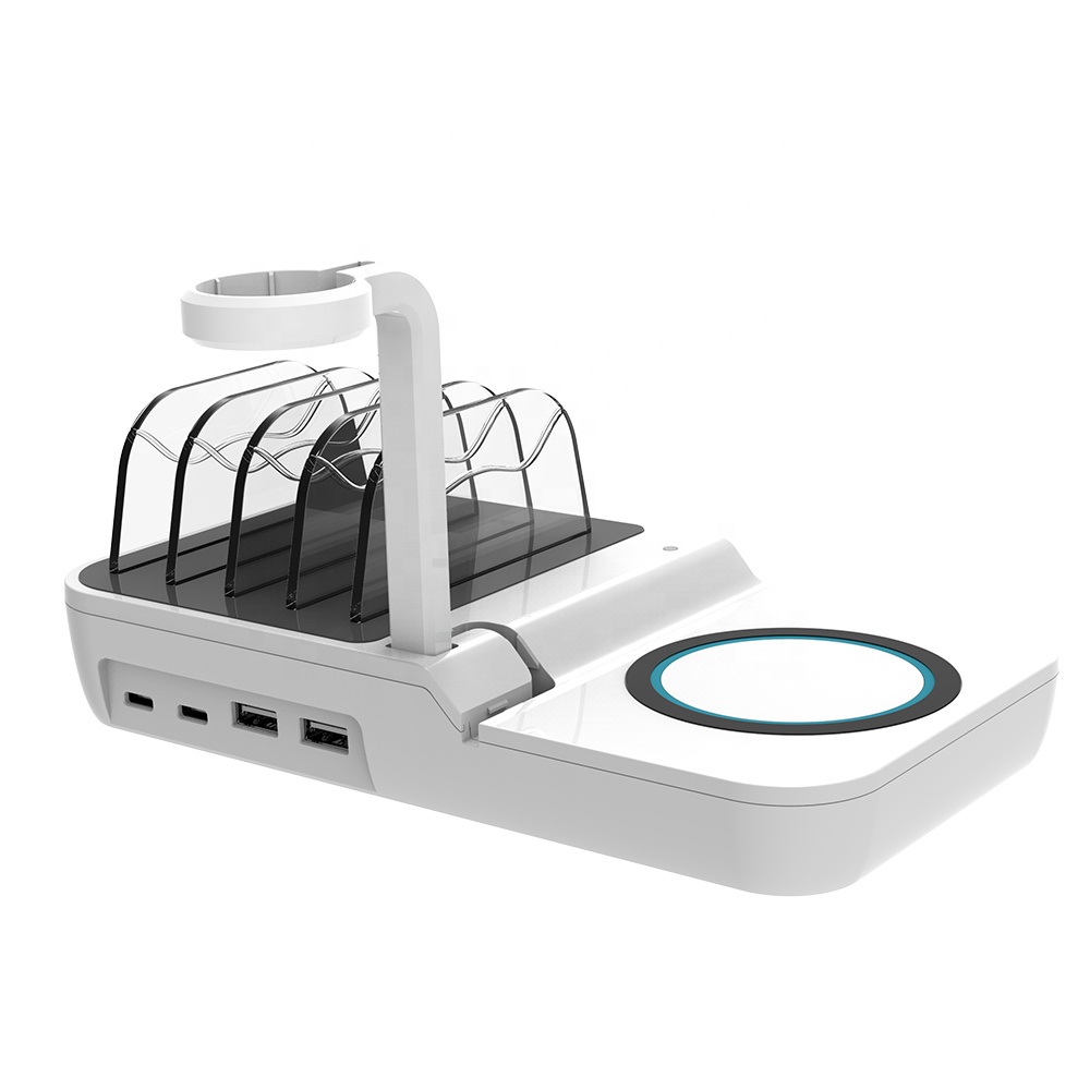 Home-Use Multi-functional Wireless Charger with USB port 4 ports Wireless Charging Station