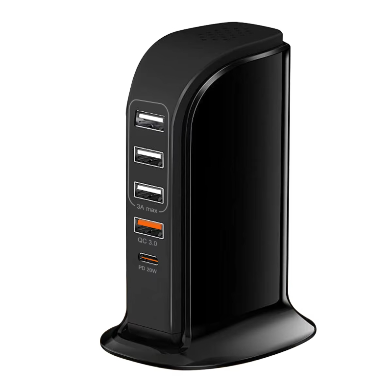 USB Ports Travel Adapter USB C PD Fast Multi Charger Multi Port Charger Station Hot 20W PD 4 Laptop OEM TYPE C ABS CE FCC ROHS