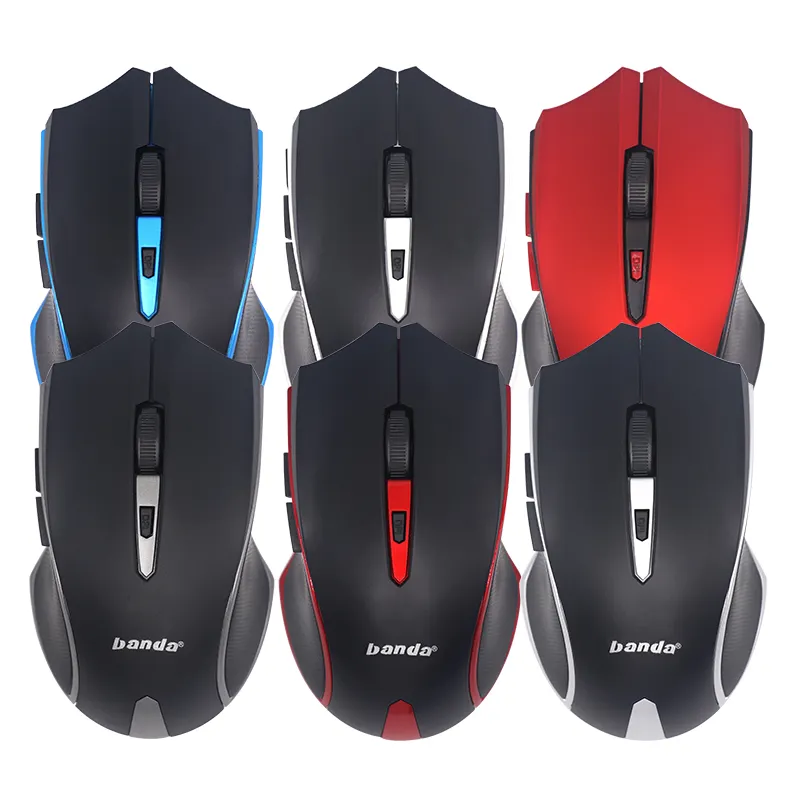 Factory USB Wireless Mouse 2.4Ghz Gamer Mouse 3-Gear 6 Keys Mute PC Laptop Office Adjustable Gaming Mouse