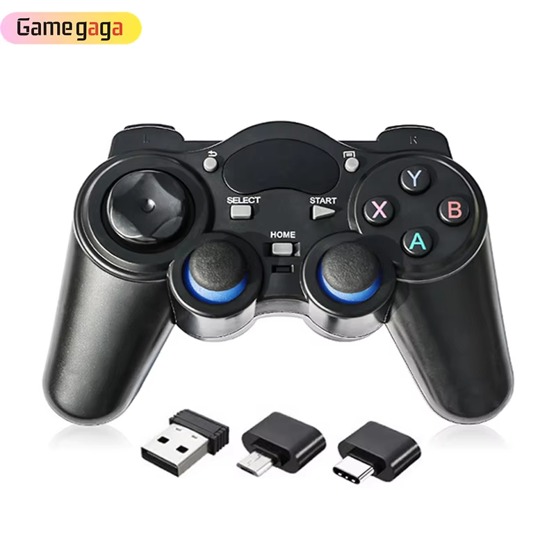 2.4G Wireless Game Controller With Micro USB OTG Type C Converter Adapter For Android TV Box For PC PS3