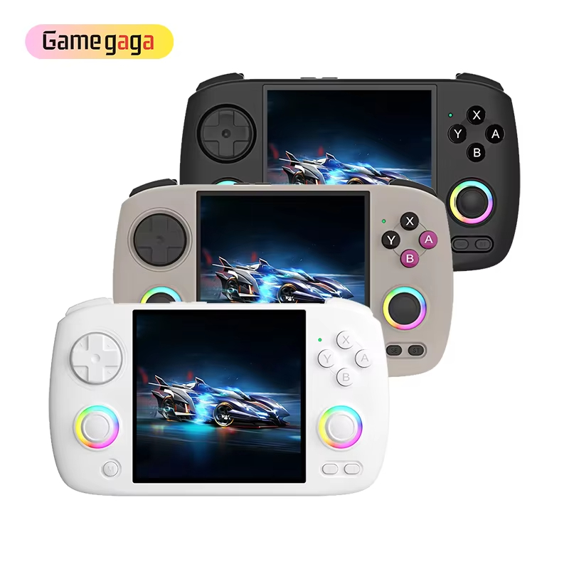 A ANBERNIC RG Cube Handheld Game Console 3.95 Inch IPS Screen Android 13 RGB Colorful Light Joystick 5G Wifi