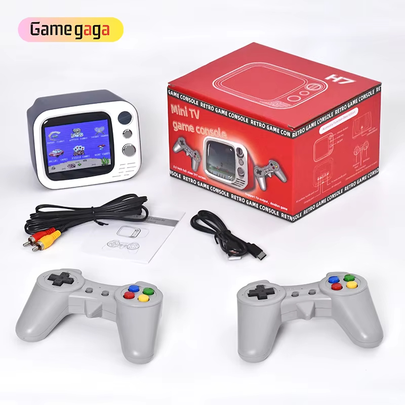 A H7 Retro Portable Mini Handheld Video Game Console Gameboy 3.5-Inch HD Screen 740 Games Handheld Game Player Wireless Gamepad