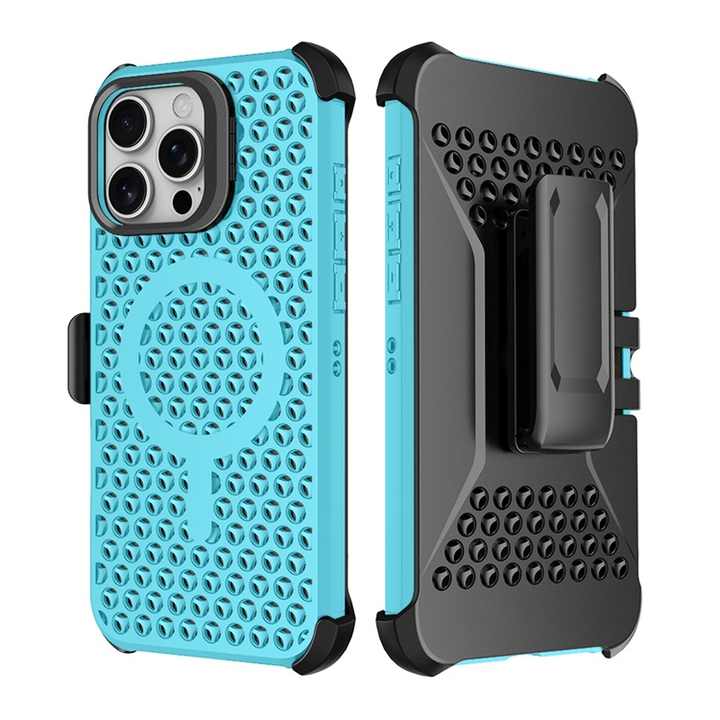 Wholesale New Belt Clip Holster Combination Deluxe MAC Heat Hole Magnetic Phone Case for iPhone 16 Pro Max