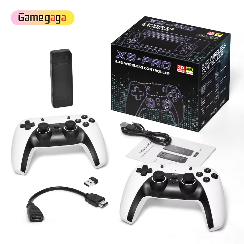 A X9 Pro Game Stick Retro 4K TV HD Video Game Console Classic Gaming Console 64GB 2.4G Wireless Gamepad G11 PRO