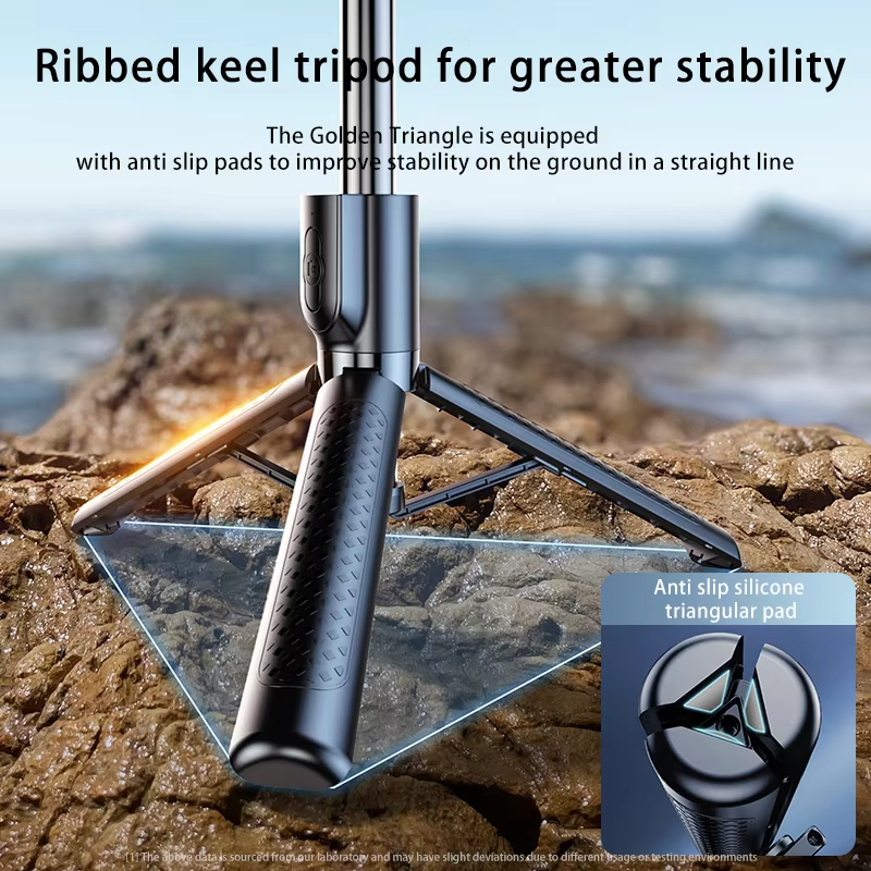 Portable Lightweight Wireless Foldable Monopod Remote Control Tripod Stand Selfie Stick with Dual Lights