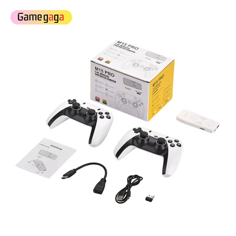 Yo M15 Pro Game Stick 4K HD Output Gaming Console 64GB 26000+ Games Retro TV Video Game Console 2.4G Wireless Controller