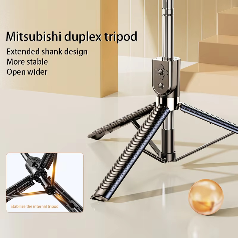 Handheld Portable Tripod Stands suit Live photo selfie bluetooth selfie stick selfie stick with light