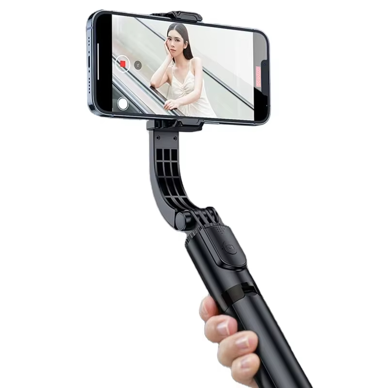 Wireless remote control selfie stick stand with tripod expandable foldable handheld head head single heel vlog