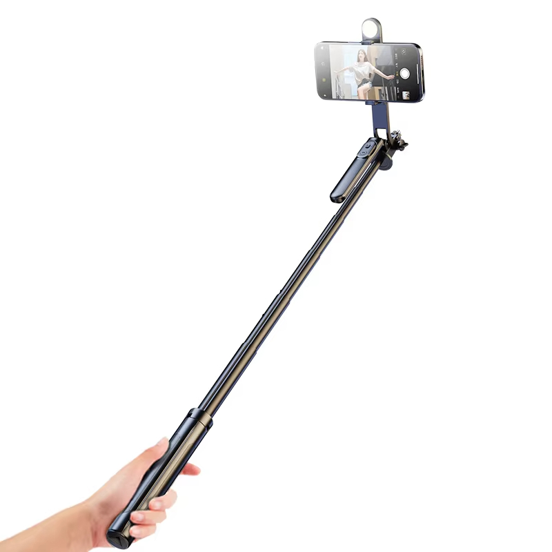 Single Light Flexible Smartphone Video Camera Selfie Stick Phone Holder Tripod for Live Broadcast