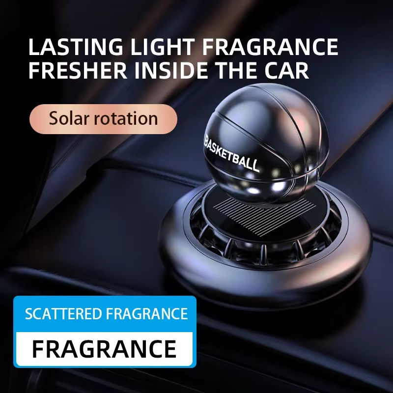Automobile durable fragrant football perfume essential oil solar rotating football air freshener perfume