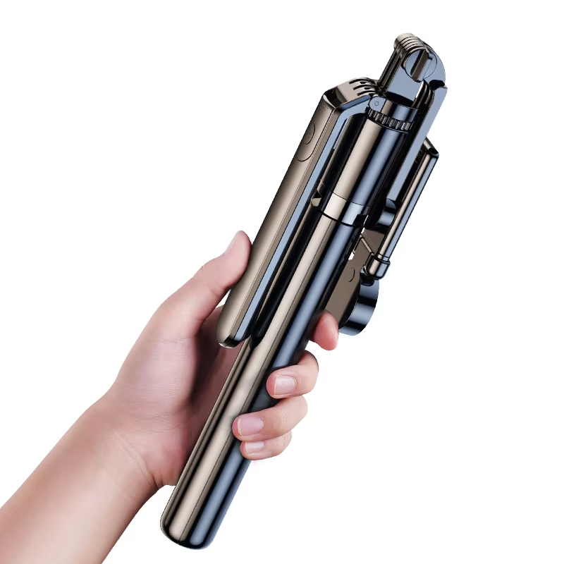 Portable Retractable Wireless Remote Control Selfie Stick with Flexible Lights Live Tripod Mobile Phone Selfie Stick Strap