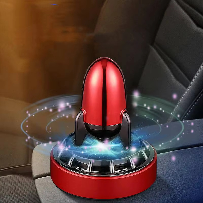 Automotive solar-powered self-rotating perfume aromatherapy solar-powered rocket Air freshener perfume
