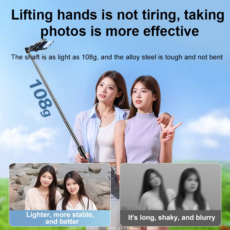 Professional and Portable Mobile Phone Tripod Selfie Stick with Wireless Remote Control Expandable Mobile Phone Holder